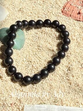 Alquimia Black Beaded Stretch Bracelet